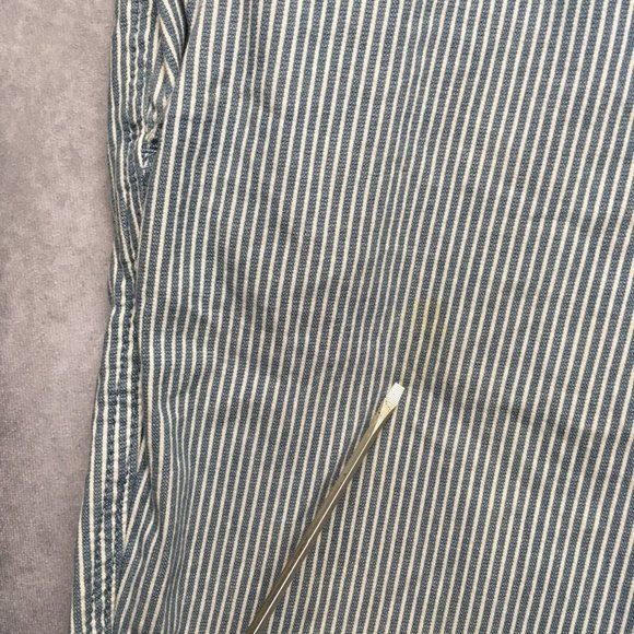 Hollister Mens Shorts sz 33 Blue White Striped Flat Front Pockets Stretch Fabric - Picture 9 of 10